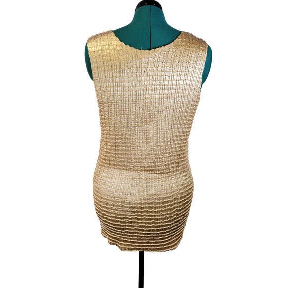 LOT OF 2 Serenade New York Woman Metallic Crepe Tank Top Sleeveless Top Size X - Picture 5 of 13